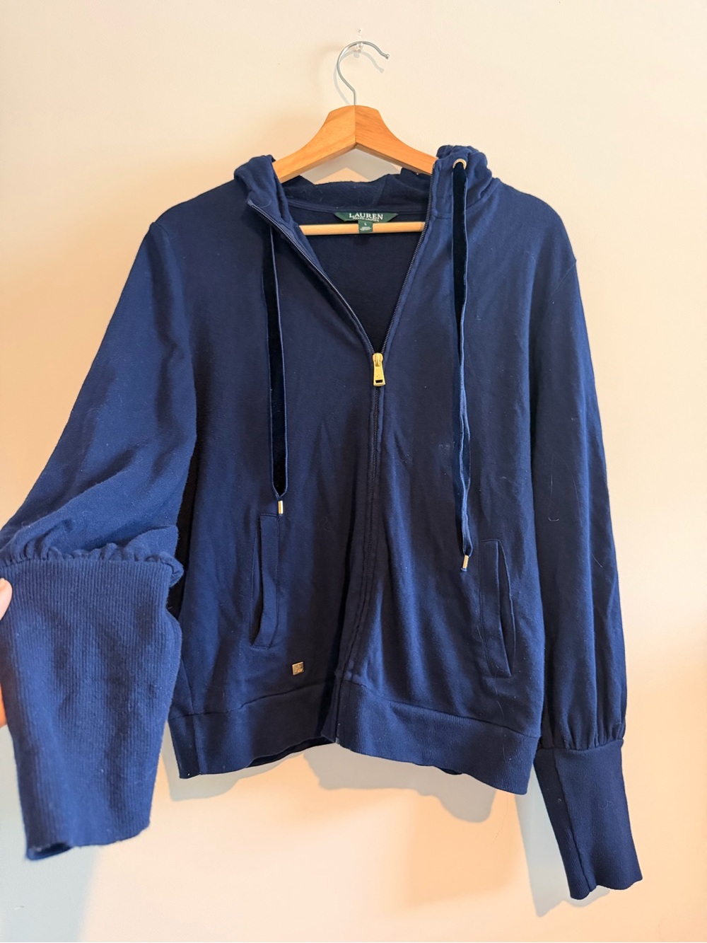 Lauren Ralph Lauren Navy Zip-Up Hoodie Jacket